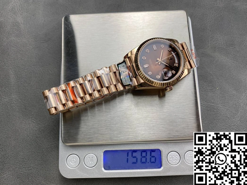 M128235-0037 Day Factory Tungsten Dial Steel Chocalate 36mm Date v5 QF Rolex 1219